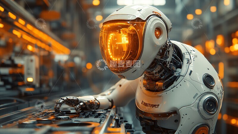 高清大图下载【趣麦麦图】机器人工厂梦境3