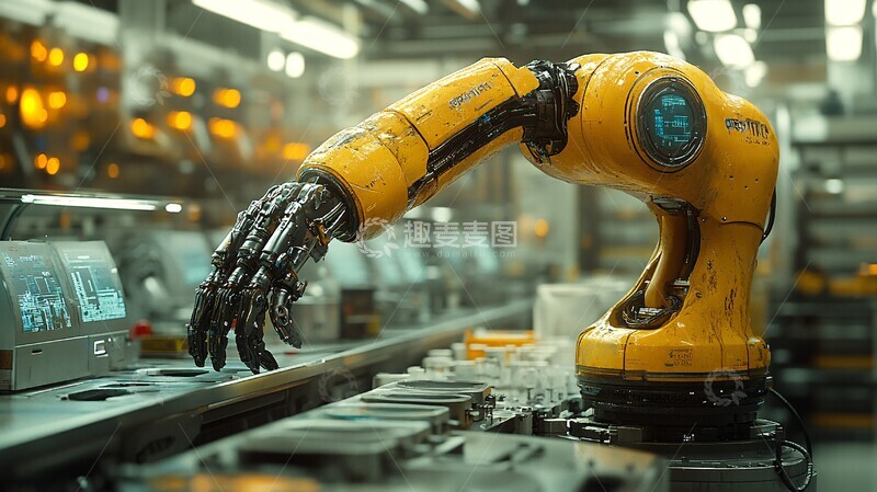 高清大图下载【趣麦麦图】机器人工厂梦境2