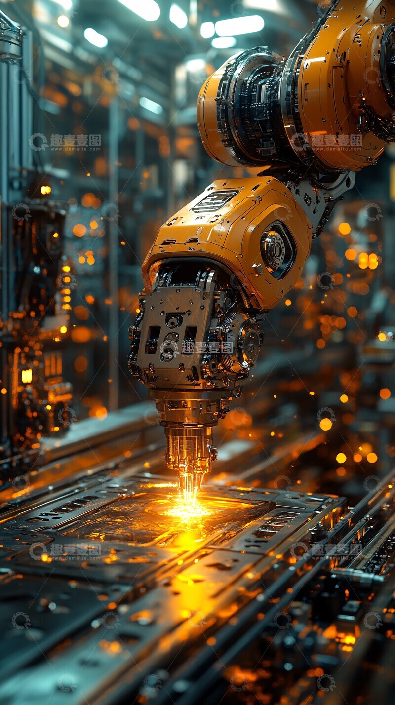 高清大图下载【趣麦麦图】机器人铸造金属