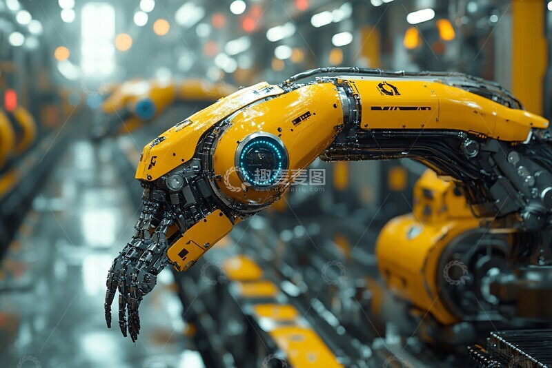高清大图下载【趣麦麦图】机器人手臂工厂2