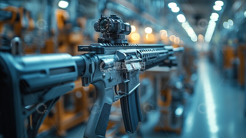 高清大图下载【趣麦麦图】工业机器人组装步枪2