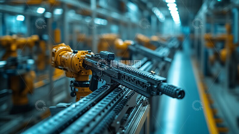 高清大图下载【趣麦麦图】工业机器人组装步枪3