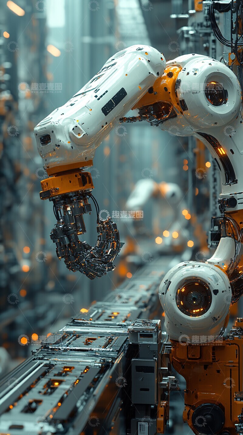 高清大图下载【趣麦麦图】机械臂装配场景3