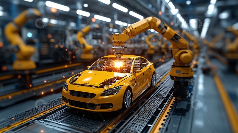 高清大图下载【趣麦麦图】汽车装配生产线2