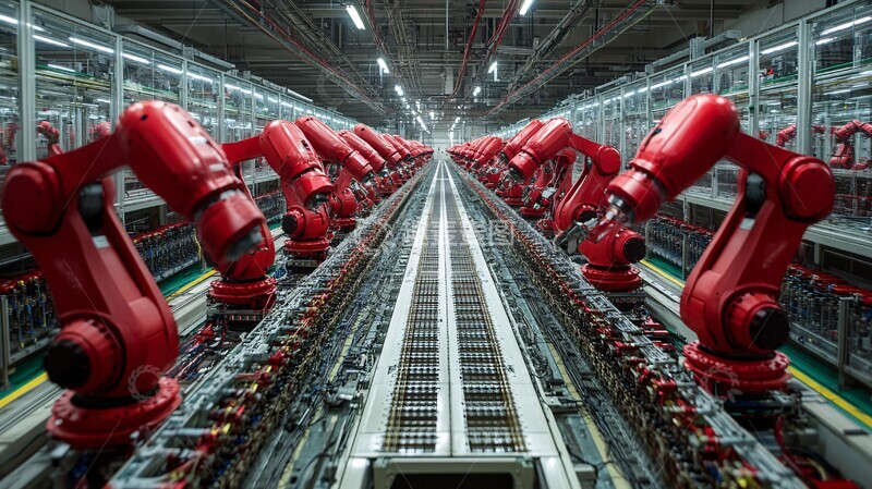 高清大图下载【趣麦麦图】电子工厂机械臂3