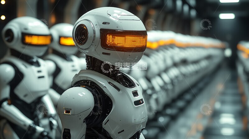 高清大图下载【趣麦麦图】电子工厂机械臂2