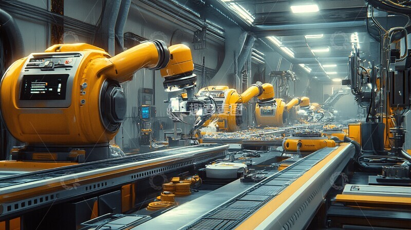 高清大图下载【趣麦麦图】机器人装配生产线3