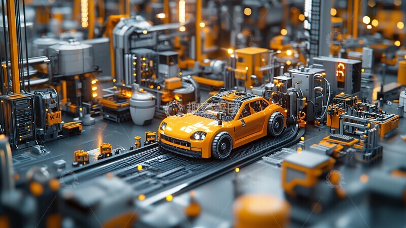 高清大图下载【趣麦麦图】电动车辆装配线1