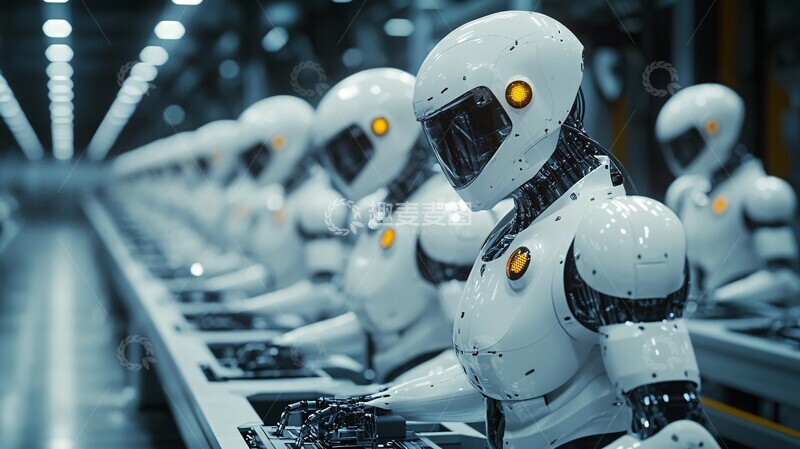 高清大图下载【趣麦麦图】机器人工厂作业2