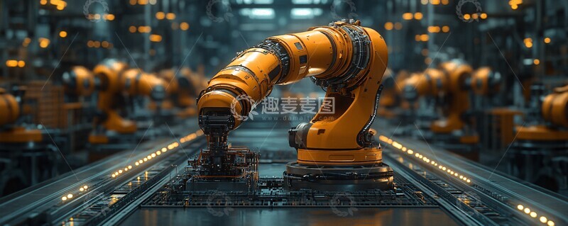 高清大图下载【趣麦麦图】机器人生产线4