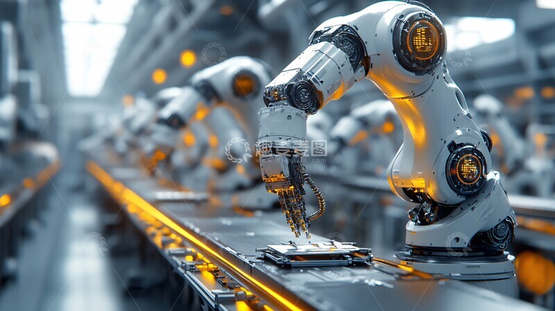 高清大图下载【趣麦麦图】机器人工厂作业3