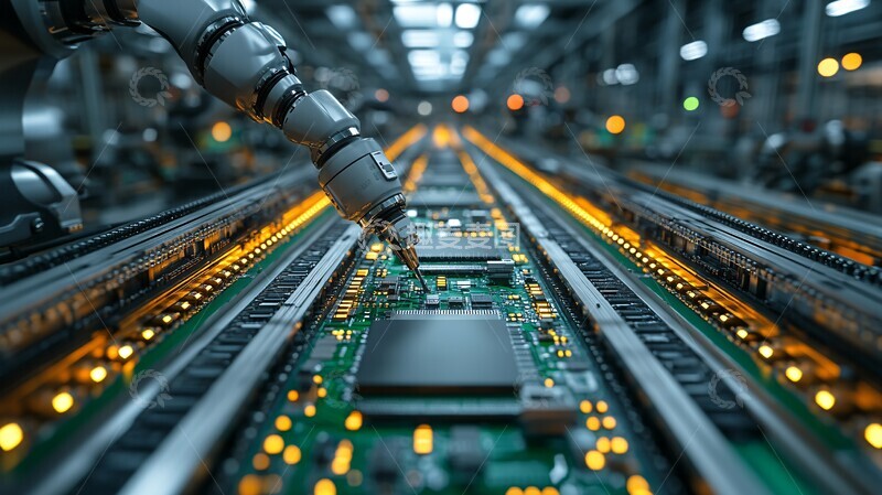 高清大图下载【趣麦麦图】机械臂装配生产线3