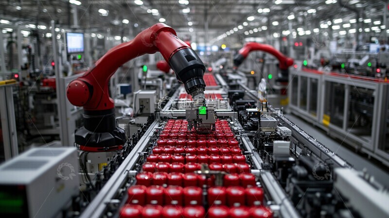 高清大图下载【趣麦麦图】机器人装配生产线2