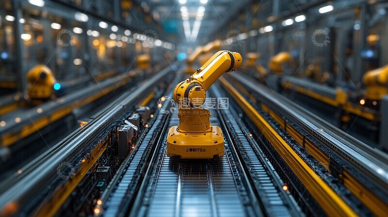 高清大图下载【趣麦麦图】机器人手臂工厂工作2