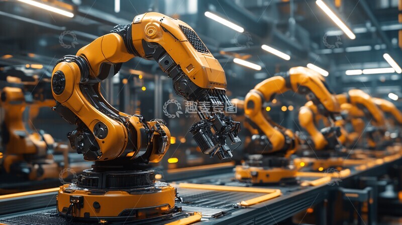 高清大图下载【趣麦麦图】机械臂装配汽车1