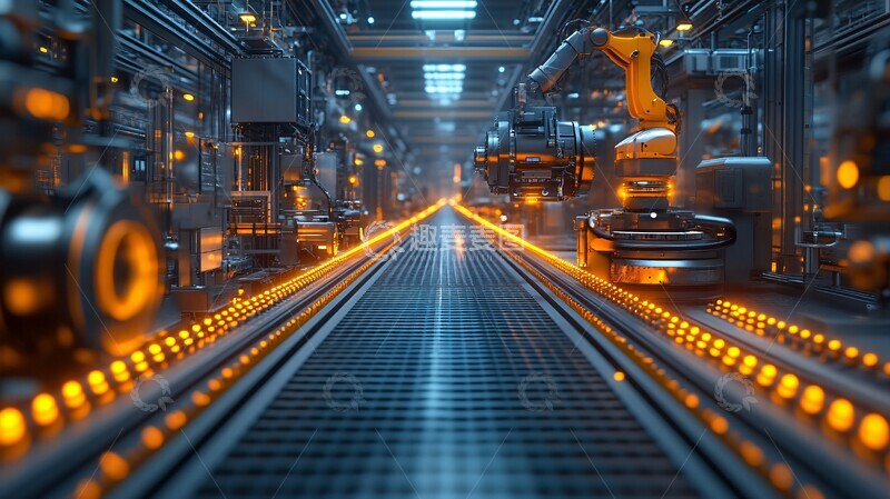 高清大图下载【趣麦麦图】机械臂生产线1