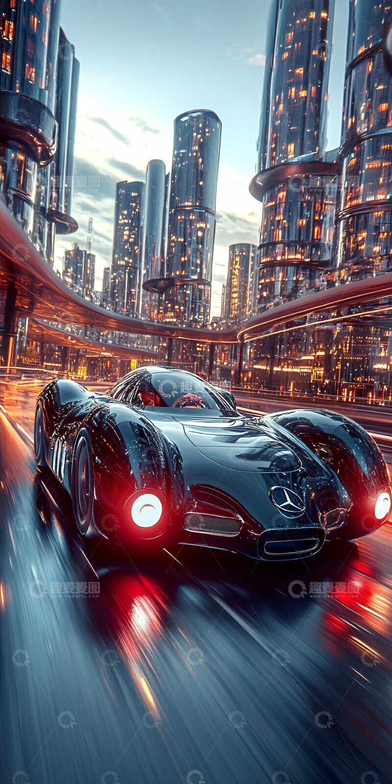 高清大图下载【趣麦麦图】数字车险快速通道1