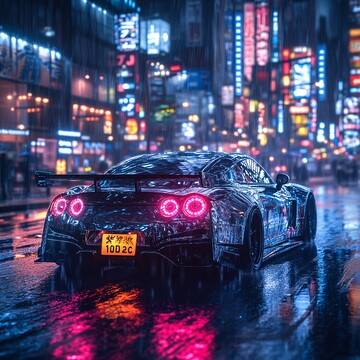 未来跑车光影轨迹1