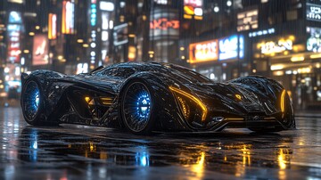 黑车夜街反射1