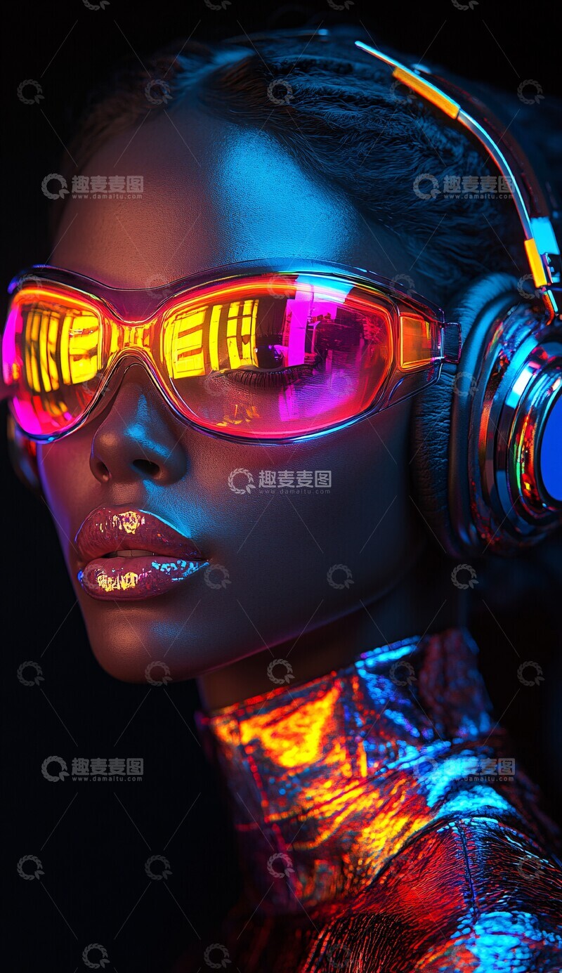 高清大图下载【趣麦麦图】彩虹机器人设计3