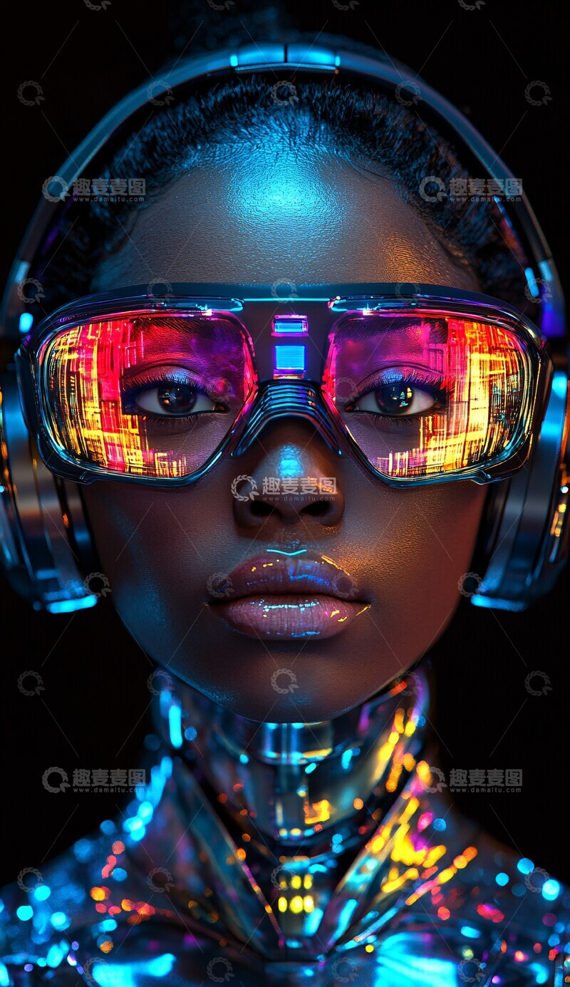 高清大图下载【趣麦麦图】彩虹机器人设计2