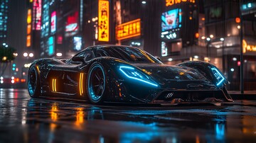 黑车夜街反射2