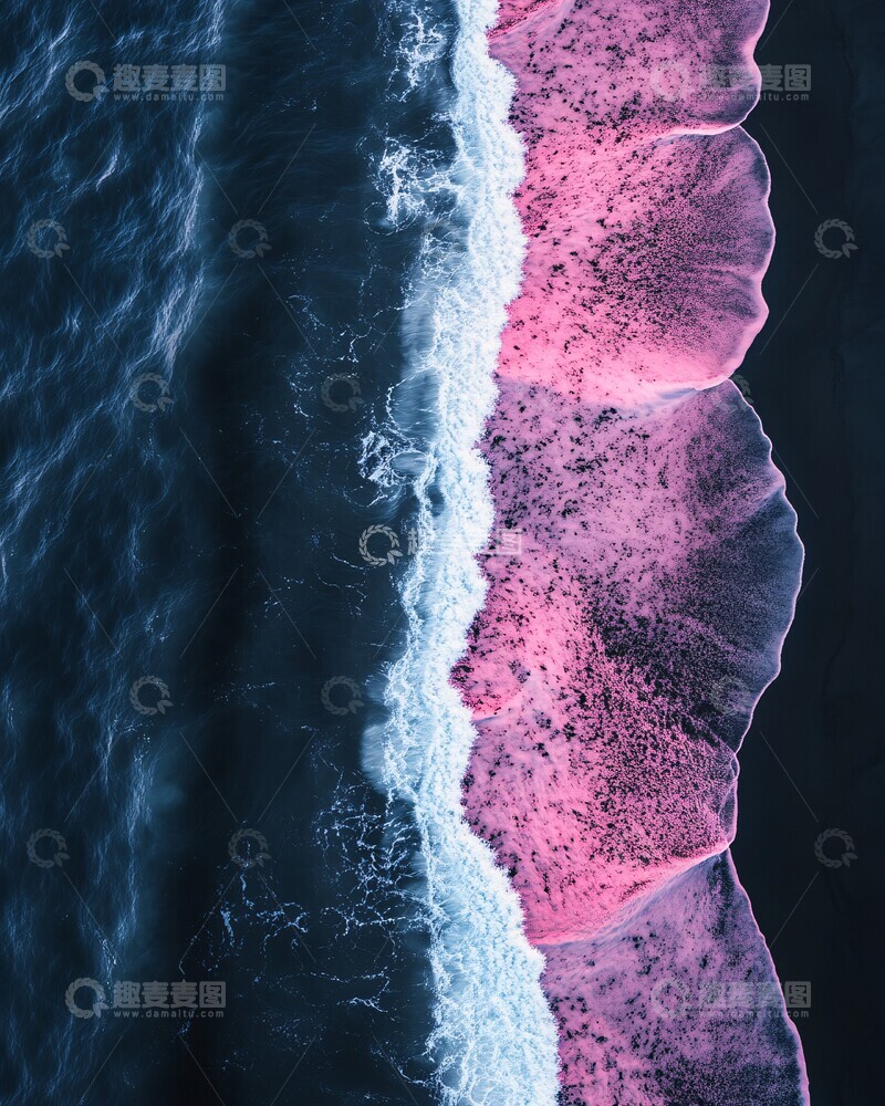 高清大图下载【趣麦麦图】灰滩粉极光极光色彩对比2