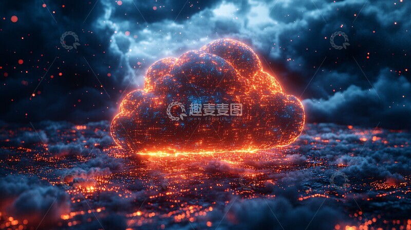 高清大图下载【趣麦麦图】云计算数据传输2