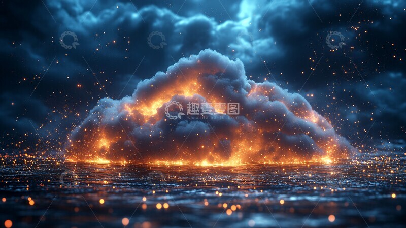 高清大图下载【趣麦麦图】云计算图标计算图标渲染3