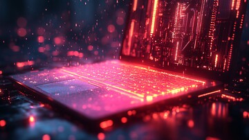 电脑科技霓虹笔记本1