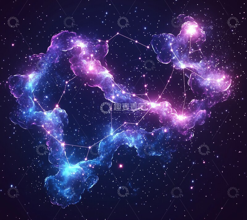 高清大图下载【趣麦麦图】处女座星空背景3