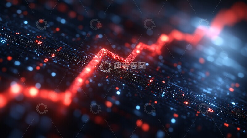 高清大图下载【趣麦麦图】红色上升箭头趋势图3