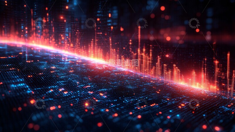 高清大图下载【趣麦麦图】蓝白金融图表2