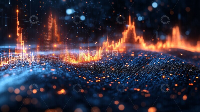 高清大图下载【趣麦麦图】蓝白金融图表3