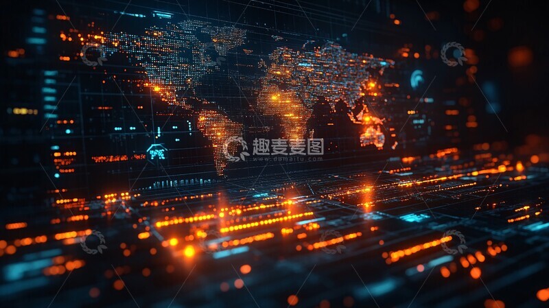 高清大图下载【趣麦麦图】全球经济数据地图1