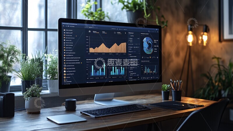 高清大图下载【趣麦麦图】蓝色仪表盘设计1