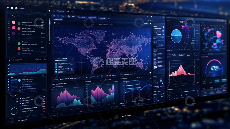 高清大图下载【趣麦麦图】蓝色仪表盘设计3
