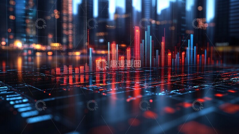 高清大图下载【趣麦麦图】金融三角趋势图2