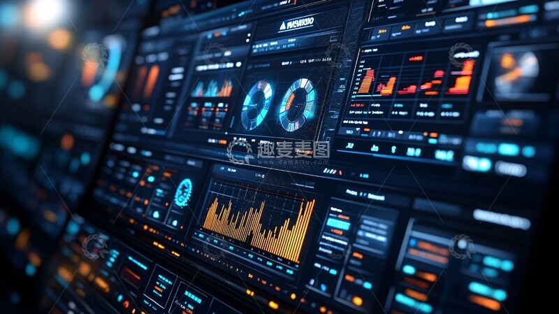 高清大图下载【趣麦麦图】蓝色仪表盘设计2