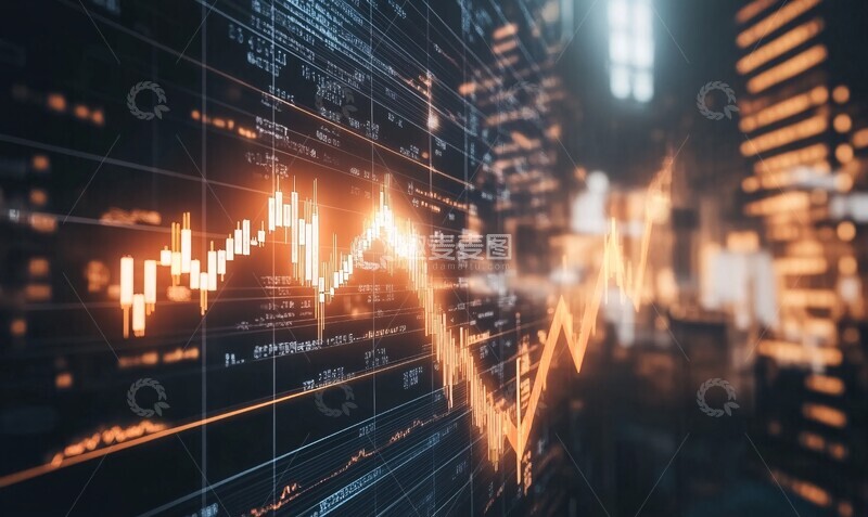 高清大图下载【趣麦麦图】数字箭头与股市走势2