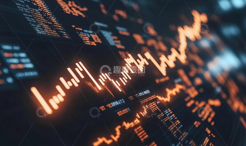 高清大图下载【趣麦麦图】数字箭头与股市走势3