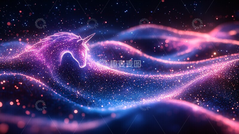高清大图下载【趣麦麦图】星空独角兽映像3