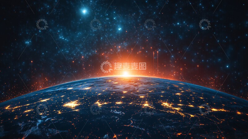 高清大图下载【趣麦麦图】全球商业网络界面3