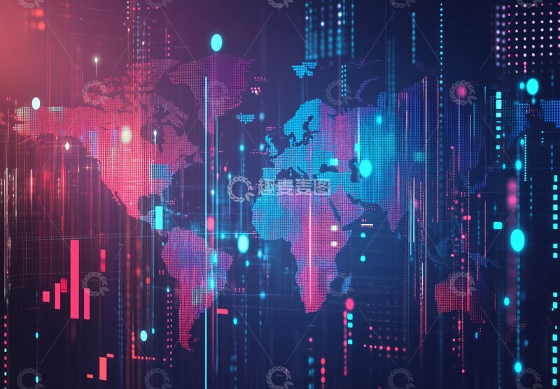 高清大图下载【趣麦麦图】全球数据地图1