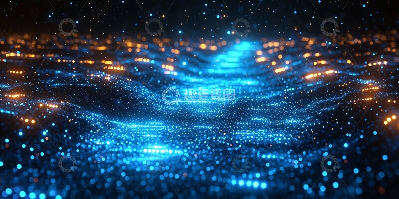 高清大图下载【趣麦麦图】蓝色光影背景4