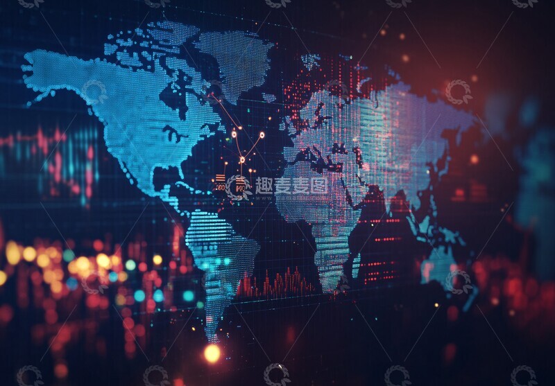 高清大图下载【趣麦麦图】全球数据地图2