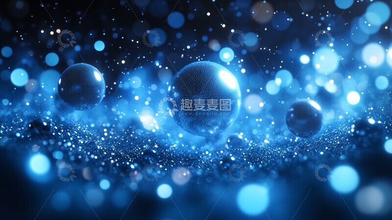 高清大图下载【趣麦麦图】低多边形粒子飞舞2