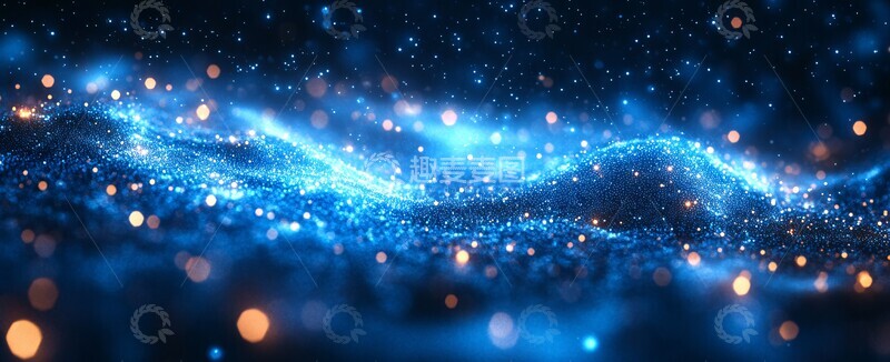 高清大图下载【趣麦麦图】蓝色光纤背景4