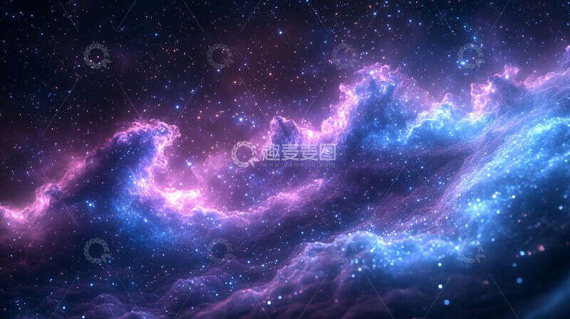 高清大图下载【趣麦麦图】紫色能量波空间2