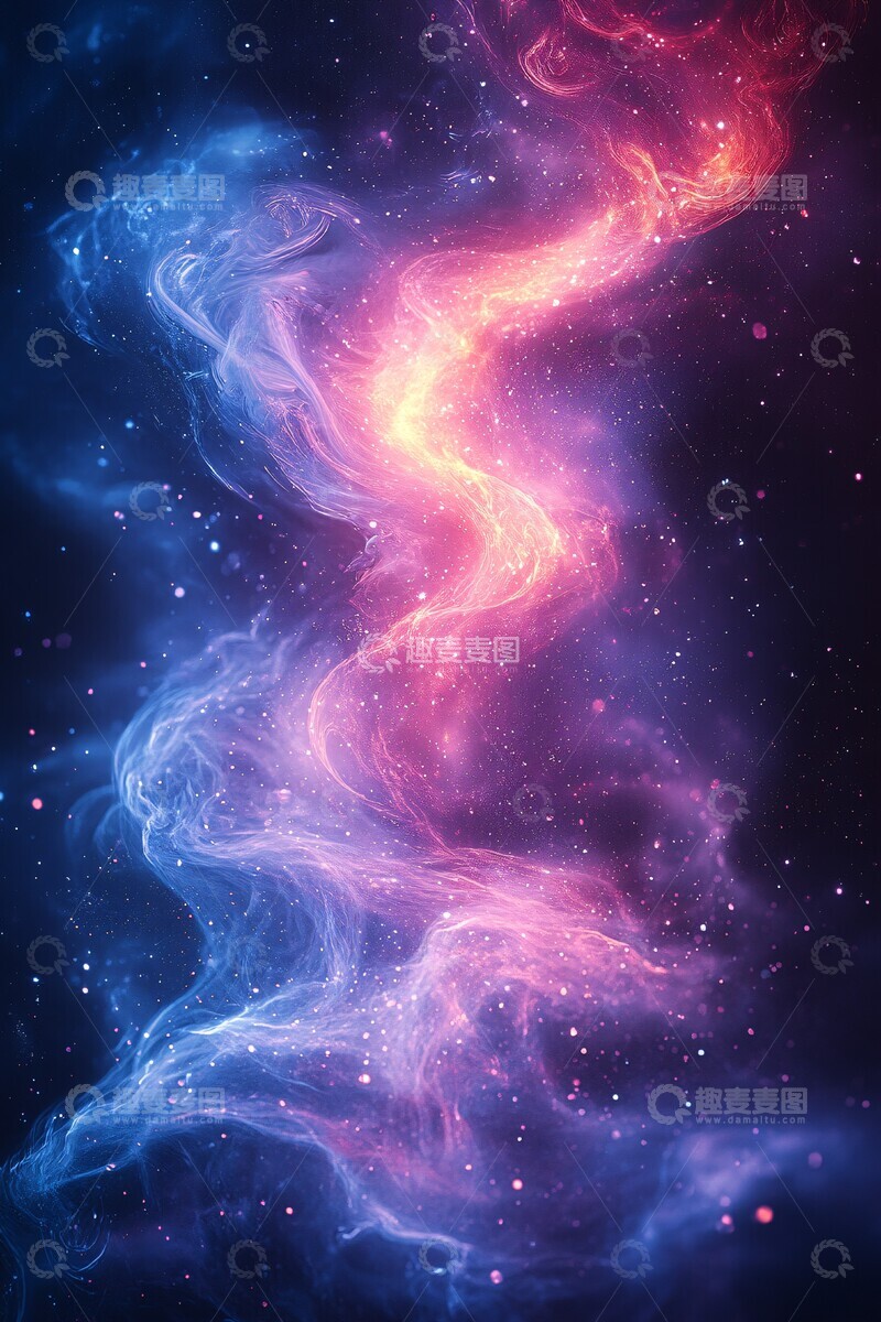 高清大图下载【趣麦麦图】蓝紫渐变曲线钻石2